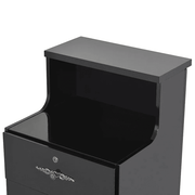 Valencia LED Reception Desk - Side Storage Black DIR