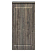 Valencia LED Reception Desk - Side Storage Rustic Teak DIR