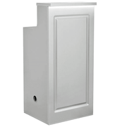 Valencia LED Reception Desk - Side Storage Silver DIR