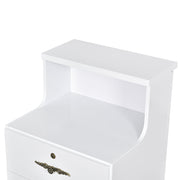Valencia LED Reception Desk - Side Storage White DIR