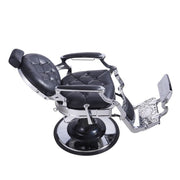 Vanquish Chrome Frame Barber Chair Black DIR