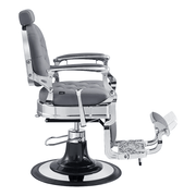 Vanquish Chrome Frame Barber Chair Grey DIR