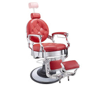 Vanquish Chrome Frame Barber Chair Red DIR
