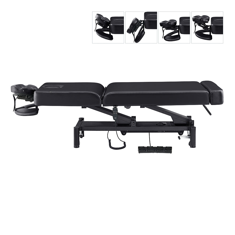 WellRelax 2-Motors Therapy Treatment Table with Tilting Cradle Pillow