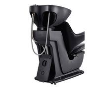 Zenith Shampoo Chair and Bowl with Adjustable Seat Black DIR