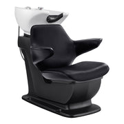 Zenith Shampoo Chair and Bowl with Adjustable Seat Black DIR
